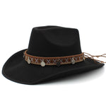 Men Women Western Cowboy Hats Wide Brim Panama Sunhats