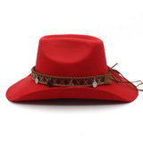 Men Women Western Cowboy Hats Wide Brim Panama Sunhats