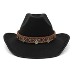 Men Women Western Cowboy Hats Wide Brim Panama Sunhats