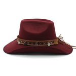 Men Women Western Cowboy Hats Wide Brim Panama Sunhats