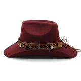 Men Women Western Cowboy Hats Wide Brim Panama Sunhats