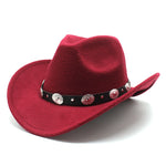 Cowgirl Fedora Hat with Leather Fedora Hat Toca Knight Hat