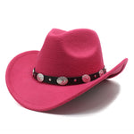 Cowgirl Fedora Hat with Leather Fedora Hat Toca Knight Hat