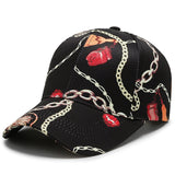 Poker Letters Print Baseball Caps for Men Women