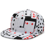 Poker Letters Print Baseball Caps for Men Women