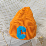 NEWBLOM Letter C embroidered warm ear protection knitted hat