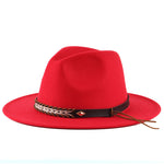 NEWBLOM Autumn and winter flat brim jazz top trilby Cowboy hat