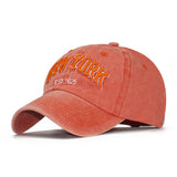 Summer Women Baseball Cap Washed Cotton Embroidery NEW YORK Sunshade Hat