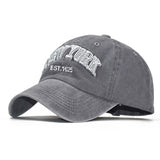 Summer Women Baseball Cap Washed Cotton Embroidery NEW YORK Sunshade Hat