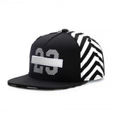 Black Leather Cotton 23 Snapback Hat Hip Hop Baseball Cap