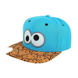 Pizza Cap Cartoon Animation Grey Snapback Hat