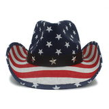 Summer USA Flag Straw Cowboy Hats For Men And Women