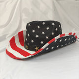 Summer USA Flag Straw Cowboy Hats For Men And Women