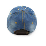 NEWBLOM Women Bling Tiara Distressed Denim Baseball Cap