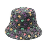 NEWBLOM Five-pointed Star Butterfly Plush Hat Fisherman Hat