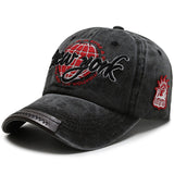 New York Hat Embroidery Baseball Cap Vintage Adjustable Strapback for Men Women