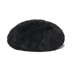 NEWBLOM Painter Hat Winter Wool Bud Hat Pure Color Faux Rabbit Fur Plush Beret