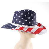 NEWBLOM Straw hat with flag print