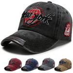 New York Hat Embroidery Baseball Cap Vintage Adjustable Strapback for Men Women