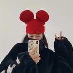 NEWBLOM Winter Parent-child Big Ears Mickey Minnie Knitted Hat