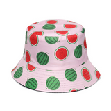 Cute Strawberry Watermelon Cherry Fruit Printed Hat